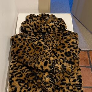 Wild Fable Leopard Print Faux Fur Jacket